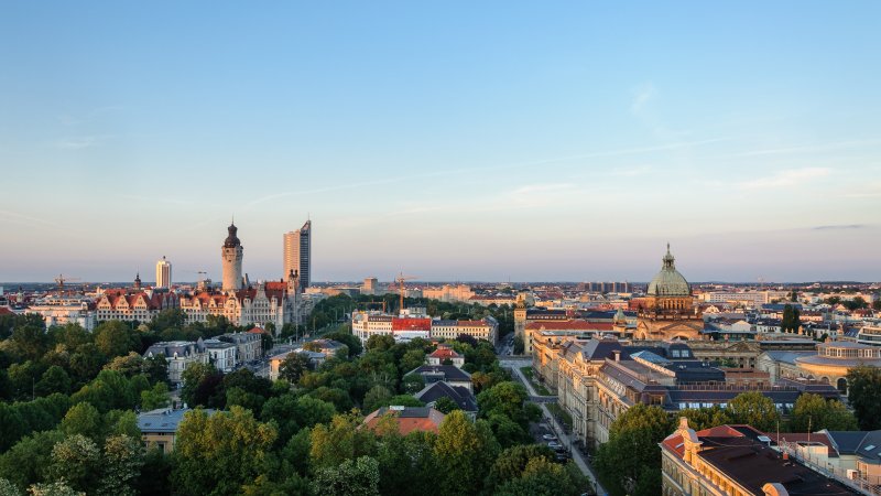 Panoramaaufnahme von Leipzig